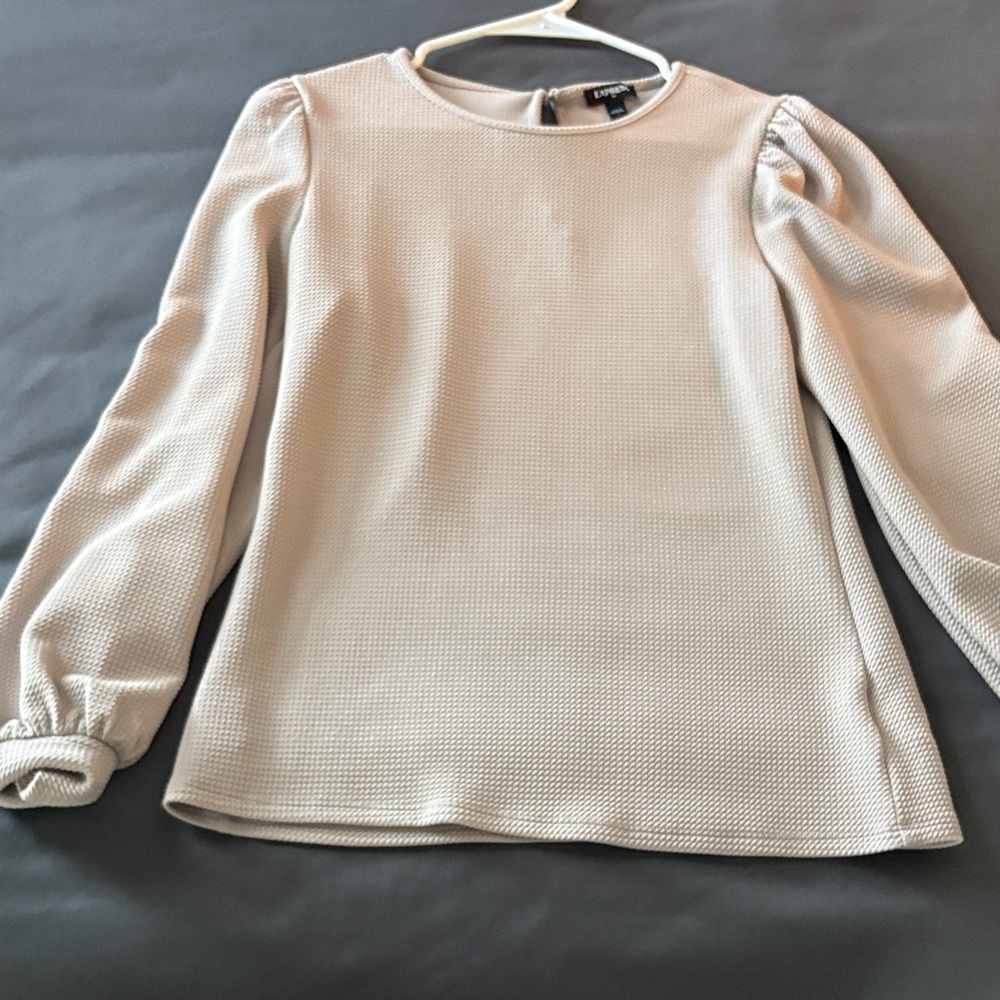 Express Cream Textured Blouse